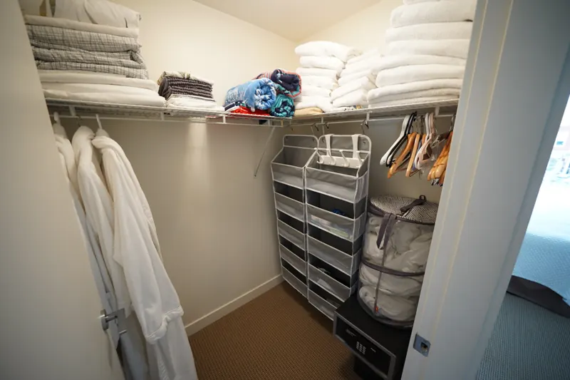 Walk-in closet with storage